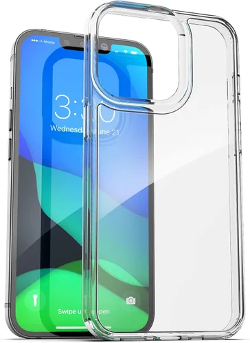 Miniatura 3 de Encased Funda para cinturón diseñada para iPhone 13 PRO MAX funda transparente con clip de funda (funda transparente con soporte para teléfono)