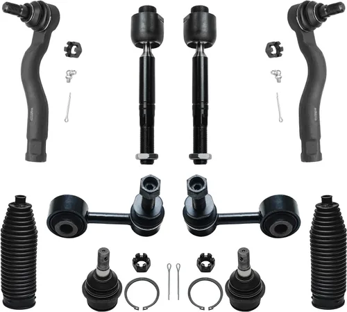 Miniatura 73 de Detroit Axle – Kit de suspensión delantera para Hyundai 2013-2018 Santa Fe 2 enlaces de barra de estabilizador 4 varillas de amarre interiores