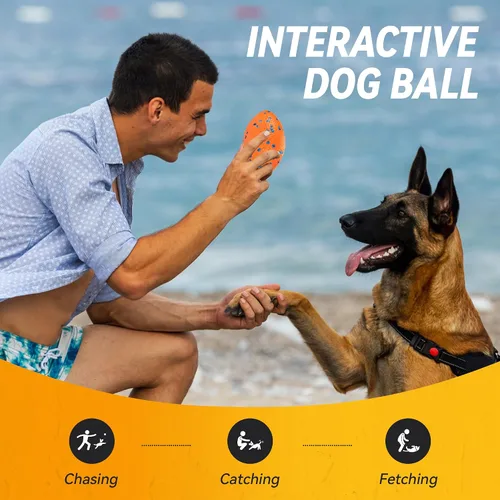 Miniatura 8 de FUSOTO Pelotas de 5.5 pulgadas para perros, juguetes de fútbol duraderos para perros masticadores agresivos, pelotas de rugby grandes, juguetes