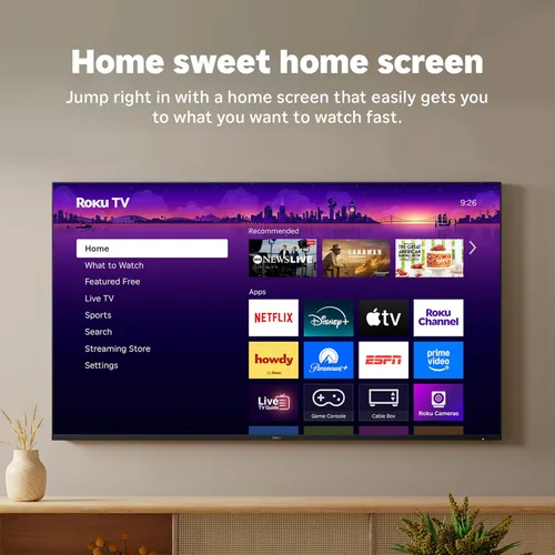 Miniatura 9 de Roku Smart TV 2025 – Serie Pro de 55 pulgadas, TV Mini-LED – RokuTV con Control Remoto por Voz Retroiluminado Pro – Televisión 4K QLED de Pantalla