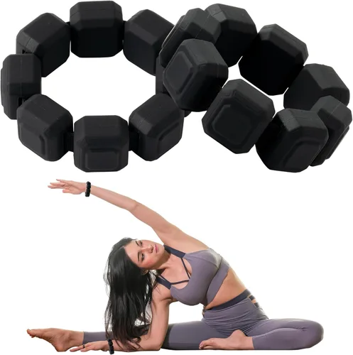 Pesas de muñeca y tobillo para mujer, juego de 2 pulseras ponibles de silicona con peso (0.33 libras cada una), pulseras de entrenamiento de fuerza