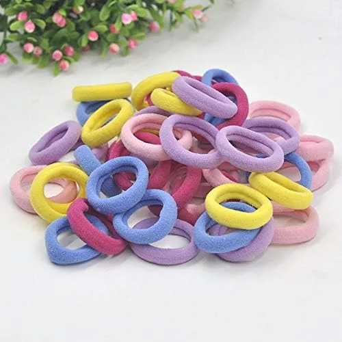 Miniatura 8 de Accesorios para el cabello para niñas y niños, bandas de goma para cola de caballo, bandas elásticas para el cabello (negro)