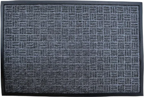 Imports Decor - Alfombrilla de goma sintética, 24 x 36 pulgadas, color gris