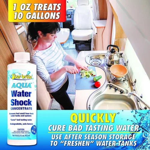 Miniatura 4 de STAR BRITE Tratamiento y ambientador de agua Aqua de 8 onzas + Aqua Water Shock de 16 onzas – Restaura y mantiene la calidad del agua dulce