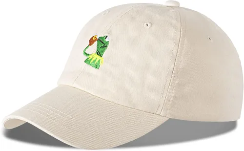 Miniatura 2 de Gorra de béisbol bordada Kermit The Frog ajustable, unisex, clásica, para papá