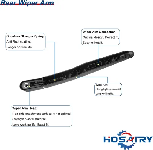 Miniatura 3 de Juego de limpiaparabrisas trasero para Ford Explorer 2011-2023, Escape 2013-2018, para Lincoln MKX MKC 2015-2019 Conjunto de limpiaparabrisas
