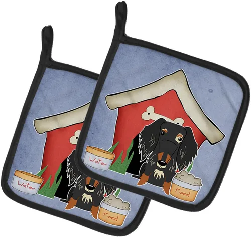 Miniatura 99 de Caroline's Treasures BB2894PTHD Dog House Collection Chow Chow Chow - Par de soportes para ollas, 7.5HX7.5W, multicolor 4-Azul
