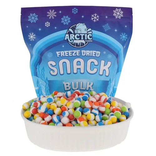 Miniatura 12 de Arctic Farms Caramelos liofilizados Frittles a granel en bolsas y en caja (sabores triturados) (3 libras)