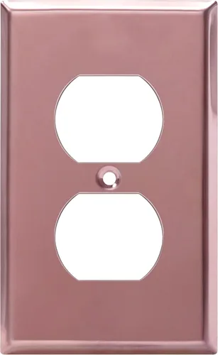 Miniatura 18 de ENERLITES Placa de pared de metal dúplex para receptáculos, cubierta de salida de acero inoxidable, resistente a la corrosión, tamaño de 1 banda