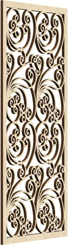 Miniatura 11 de 9 3/8"W x 24 3/8"H x 1/4"T Marilla Decorativos Paneles de Pared de Madera Calado, Abedul