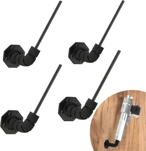 Miniatura 16 de Soporte oculto para pistola de 90/45 grados, para almacenamiento en interiores, montaje en pared y múltiples superficies