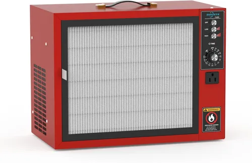 Miniatura 7 de Sistema portátil de filtración de aire de admisión de 2 etapas - Colectores de polvo de mesa (850-1250 CFM) para carpintería, filtro de aire