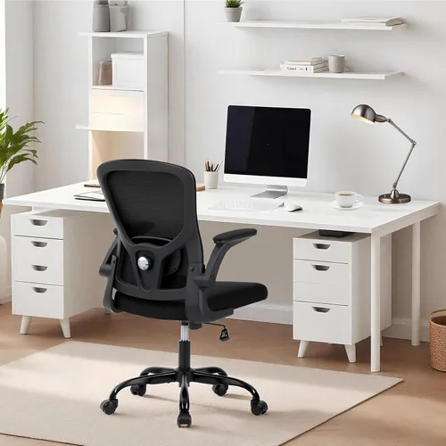 Miniatura 3 de Silla de oficina con reposabrazos 2D ajustable, silla de escritorio de malla con soporte lumbar 2D, silla de escritorio ejecutiva para computadora