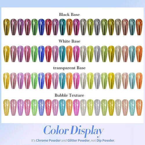 Miniatura 3 de Polvo de uñas cromado de espejo metálico para uñas de gel, polvo holográfico de cromo, para decoración de uñas en el hogar, salón de bricolaje