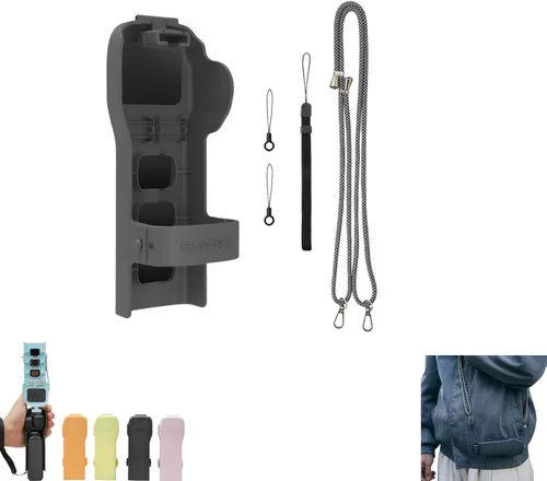 Miniatura 11 de Osmo Pocket 3 - Funda protectora con cordón, tapa de almacenamiento magnética para filtros y lente gran angular, cardán abatible y protector de Azul