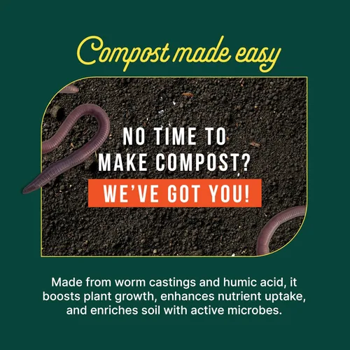 Miniatura 5 de Sunday Soil Booster - Té de fundición de gusanos, mejora la salud del suelo y promueve el crecimiento vigoroso de las plantas, fabricado
