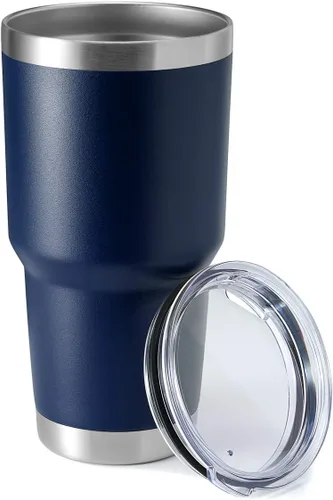 Miniatura 19 de Hasle Outfitters - Vaso de acero inoxidable de 30 onzas, taza de viaje con aislamiento al vacío de doble pared, taza de café aislada duradera, juego
