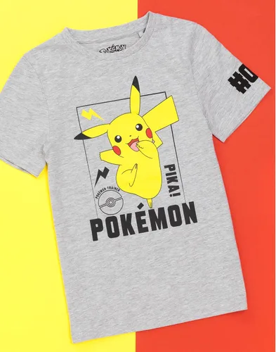 Miniatura 3 de Pokemon Camisetas para Niños Gris Verde O Negro Top Pikachu Squirtle Bulbasaur Charmander