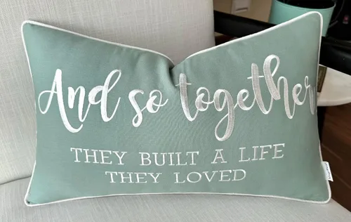 Miniatura 11 de Funda de Cojín Decorativo Romántico para Pareja, Sentimiento de Amor Bordado, Refranes Decorativos, Acento Lumbar - Decoración de Frases Acogedoras