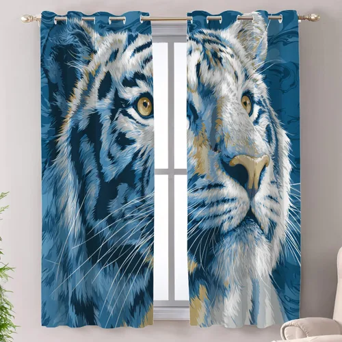 Miniatura 91 de Shrahala Abstract Pattern Geometric Blackout Window Curtains, Concentric Squares Thermal Insulated Curtains Grommet Long Drapes for Bedroom,Living