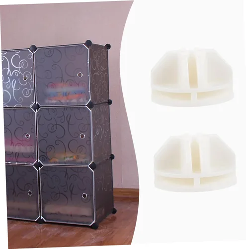 Miniatura 6 de Zerodeko Paquete de 20 conectores de plástico ABS para cubos de almacenamiento modulares, conectores de almacenamiento de cubos de alambre, Blanco