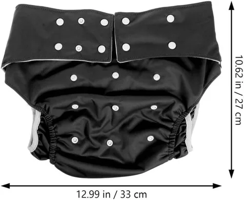 Miniatura 6 de 2 pañales de tela para adultos, lavables, ajustables, reutilizables, para adultos mayores, protección contra la incontinencia, ropa