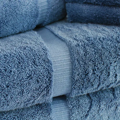 Miniatura 6 de Towel Bazaar Toallas turcas de algodón de primera calidad súper suaves y absorbentes (4 toallas de baño, Wedgewood)