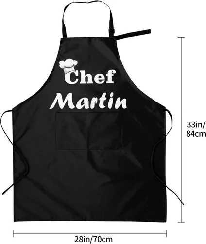 Miniatura 3 de Delantal de chef personalizado para mujeres y hombres con bolsillos personalizado NPhoto Picture Cooking Delantal, Style3