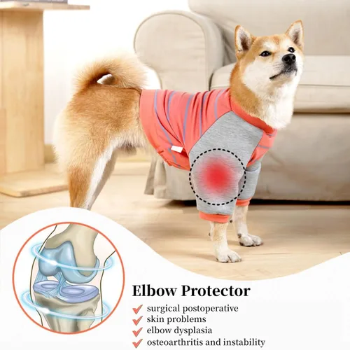 Miniatura 5 de Protector de codo de perro para callos, camisa de protección posoperatoria, ropa de traje de recuperación quirúrgica, tirantes de pierna delantera