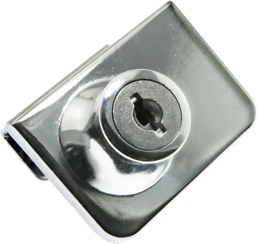 Miniatura 2 de RLECS Cerradura de cristal doble de la puerta con llave similar, escaparate de la exhibición del gabinete Cerraduras de empuje de la puerta