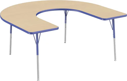 Miniatura 128 de FDP Clover Mesa de Actividades Escolar y de Oficina (48 x 48 pulgadas), patas estándar con deslizadores giratorios para entornos de asientos
