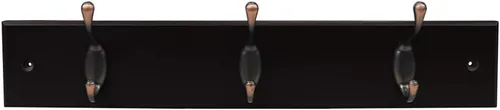 Miniatura 13 de Home Basics Estante colgante de pared blanco con 3 ganchos dobles para entrada elegante y espacios de vida organizados