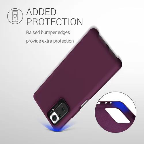 Miniatura 5 de kwmobile Funda compatible con Xiaomi Redmi Note 10 Pro - Funda de silicona TPU con acabado suave - Negro