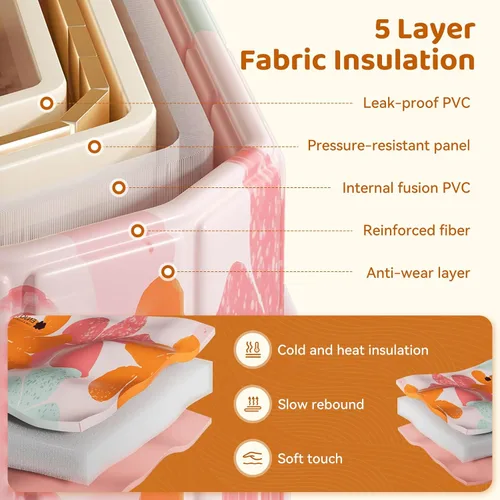 Miniatura 6 de Bañera Plegable Portátil, Bañera Independiente Sin Instalación, Bañera de Remojo SPA para Baño, Cabina de Ducha Plegable para Baños Calientes y Rosa