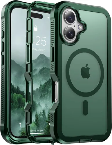 Miniatura 17 de jaroco - Funda magnética compatible con MagSafe para iPhone 11 de 6.1 pulgadas; protección de grado militar contra caídas, de doble capa