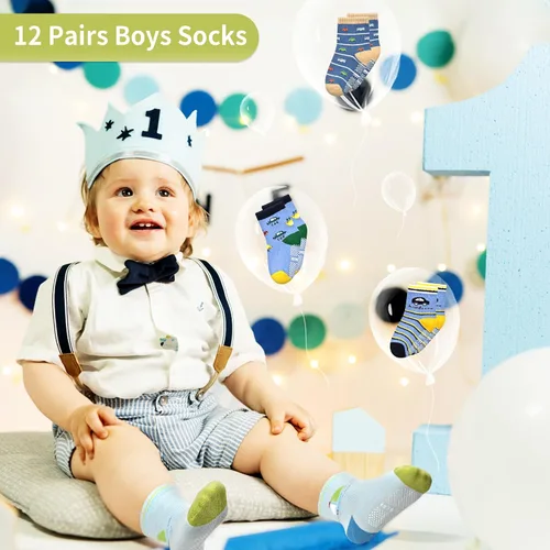 Miniatura 6 de Tphon Calcetines antideslizantes para niños y niñas de 0 a 7 años