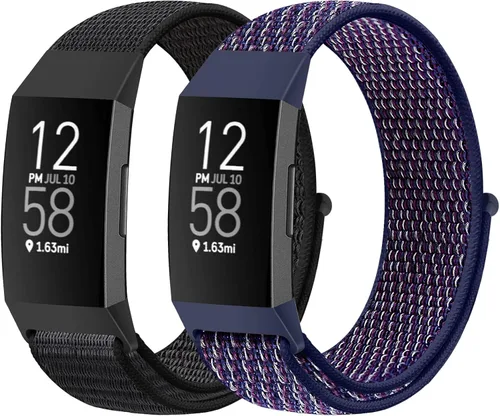 Miniatura 26 de Correas de reloj de nailon compatibles con Fitbit Charge 4/Charge 3/SE, pulsera de repuesto transpirable suave para deporte, correa con banda