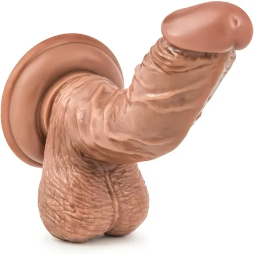 Miniatura 4 de Blush Coverboy: Consolador curvo de 6.5 pulgadas con bolas ~ 1.5 pulgadas de ancho G-P-Spot Real Feel Consolador masajeador ~ Con ventosa compatible