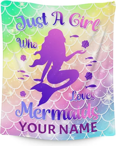 Miniatura 9 de Manta de cola de sirena, suave, mullida y cálida, manta pequeña de 30 x 40 pulgadas para sofá, oficina, colorida y bonita, regalos para niñas