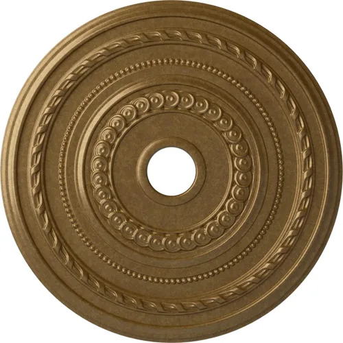 Miniatura 63 de Ekena Millwork CM25COFCS Cole Medallón de Techo, 25 3/8"OD x 3 3/8"ID x 1 3/8"P, pintado a mano Flash Cobre
