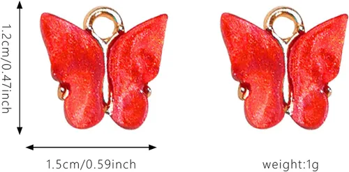 Miniatura 2 de 32 dijes de mariposa acrílicos con forma de mariposa colorida para aretes, pulseras, collares, joyería DIY, fabricación de colgantes