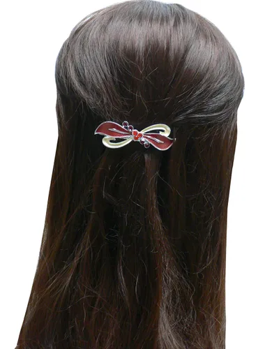 Miniatura 6 de Dz Pk Pasadores, 12 unidades, lazo para el pelo con lazo en una cinta, pinzas para el pelo francés, 2 Ea 6 colores YY86400-1-D
