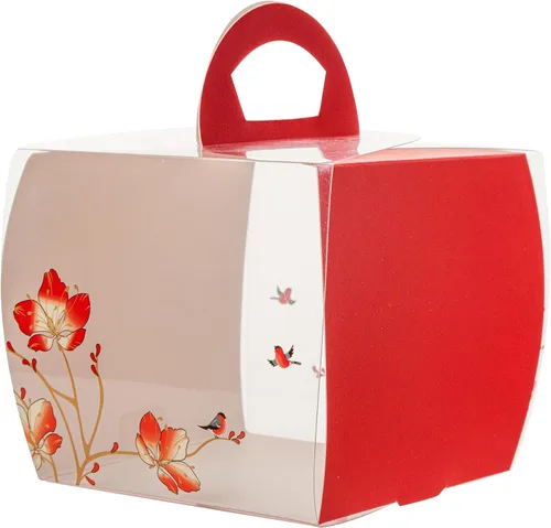 Miniatura 15 de Restaurantware - Cajas individuales para cupcakes de 4 x 4.25 pulgadas, 100 cajas de exhibición desechables para cupcakes - Con asa, acento de Rojo