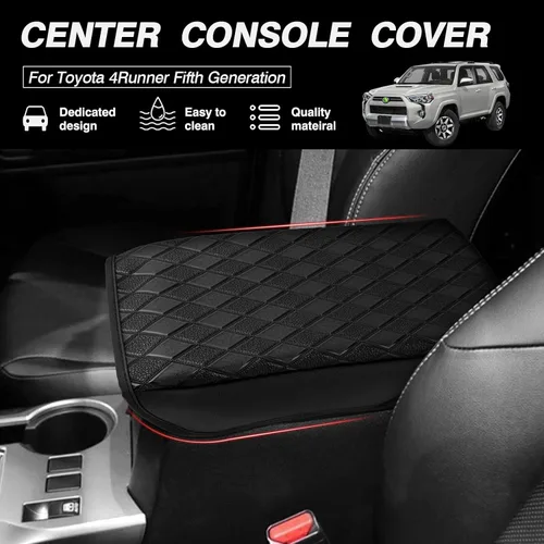 Miniatura 2 de FIILINES Funda de consola central para Toyota 4Runner 2010-2024, funda para reposabrazos, cojín de 4 accesorios, funda para reposabrazos