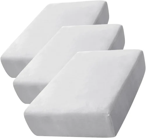 Miniatura 26 de CONRUSER Funda de cojín elástica de terciopelo suave, funda de cojín de felpa de terciopelo suave, funda de sofá, protector de muebles con parte