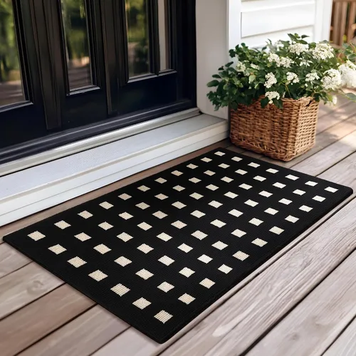 Miniatura 45 de GRANNY SAYS Tapete para puerta, de 32 x 20 pulgadas, tapete de bienvenida para exteriores, antideslizante, absorbe la suciedad para la entrada