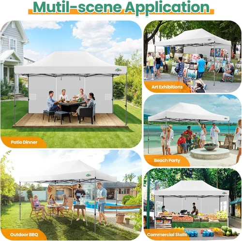Miniatura 213 de COBIZI Tienda de campaña desplegable de 6.6 x 6.6 pies, toldo resistente, fácil de instalar, impermeable, para exteriores, fiestas, playa, jardín