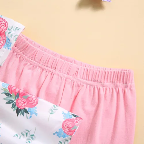 Miniatura 7 de Aruzig Conjunto de ropa con camisa y pantalones florales para niñas pequeñas