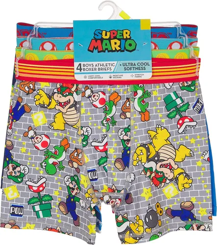 Miniatura 6 de Nintendo Boys' Super Mario Boxer Briefs Available in Multipacks, Sizes 4, 6, 8, 10 and 12