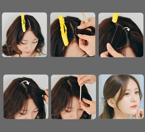 Miniatura 7 de Extensión de cabello humano con clip para mujer, fácil de usar, 1 pieza de 10 pulgadas, color negro y marrón